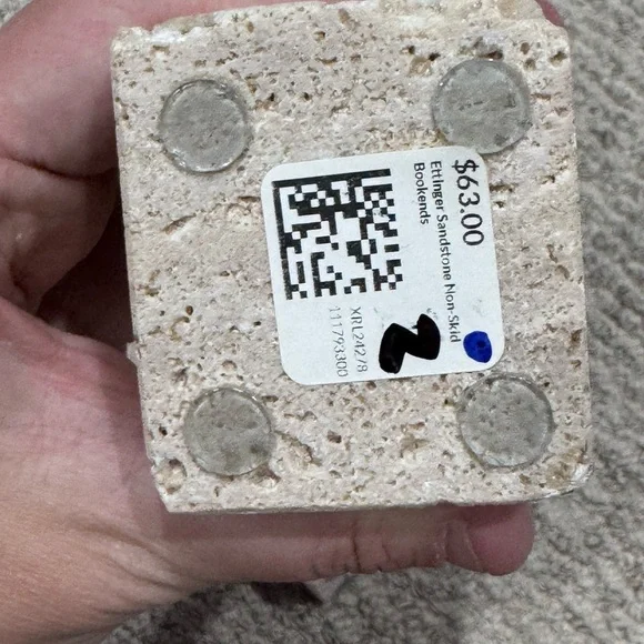 Ettinger sandstone non skid Stone Bookends - Picture 2 of 3